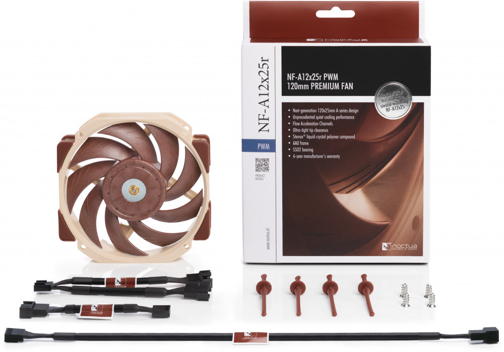 Noctua NF‑A12x25r PWM 120mm Round‑Frame Quiet Fan – 2000RPM