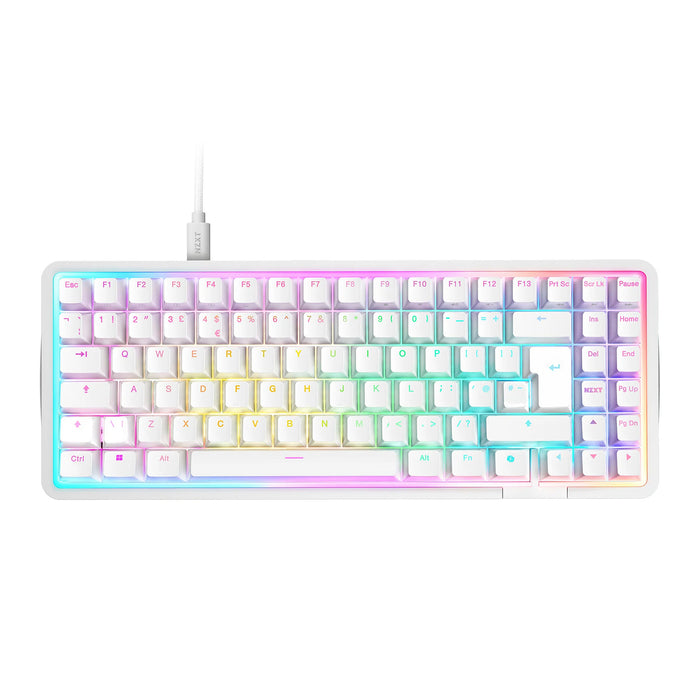 NZXT Function Elite Mini TKL Gaming Keyboard Magnetic Switches Wired RGB White