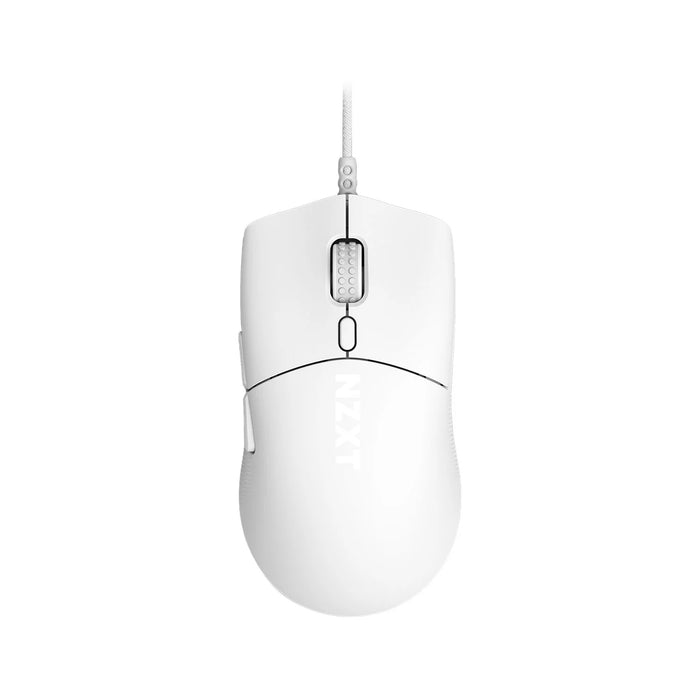 NZXT Lift 2 Symm Lightweight Symmetrical Wired Gaming Mouse, 26K DPI, White
