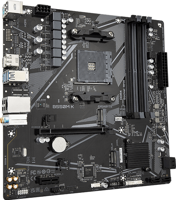 Gigabyte B550M K DDR4 Micro‑ATX AM4 Motherboard | PCIe 4.0 Ready