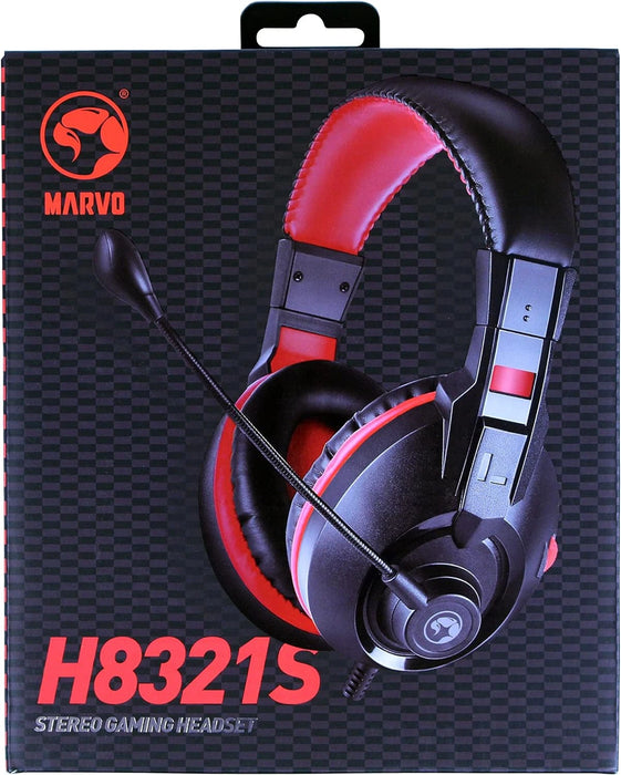 Marvo Scorpion H8321S Stereo Gaming Headset – Flexible Omni Mic – Black