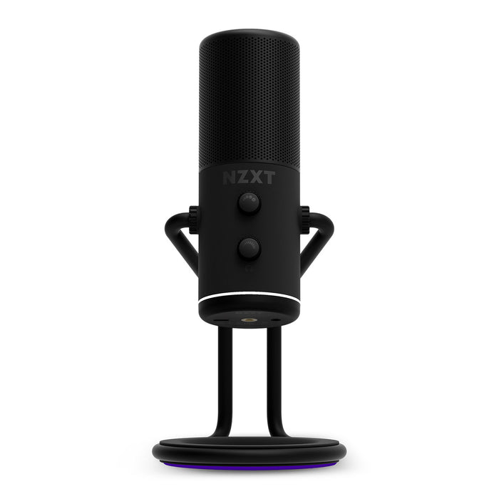 NZXT Capsule Cardioid USB Gaming Microphone, High Resolution Streaming Microphone, Black
