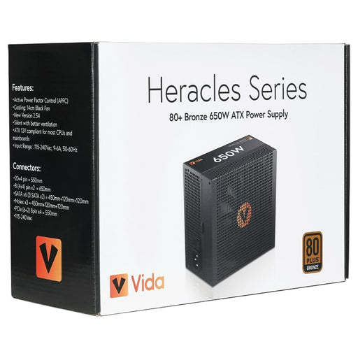 650W Power Supply for ATX gaming PCs 80+ Bronze