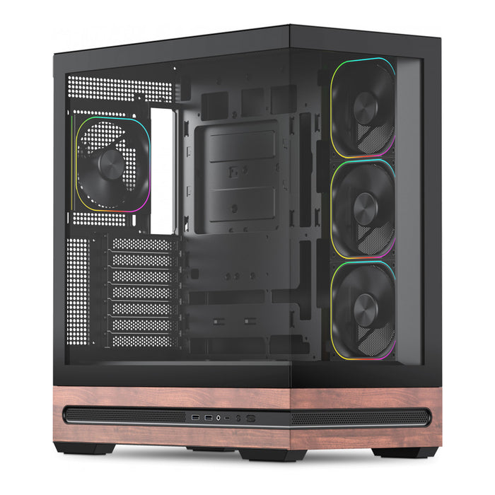 Vida Elegance Black ARGB Case, with Front and Side Glass Panels