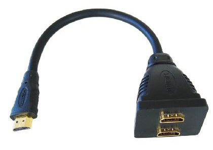 HDMI High Speed, 15cm Cable Splitter Black