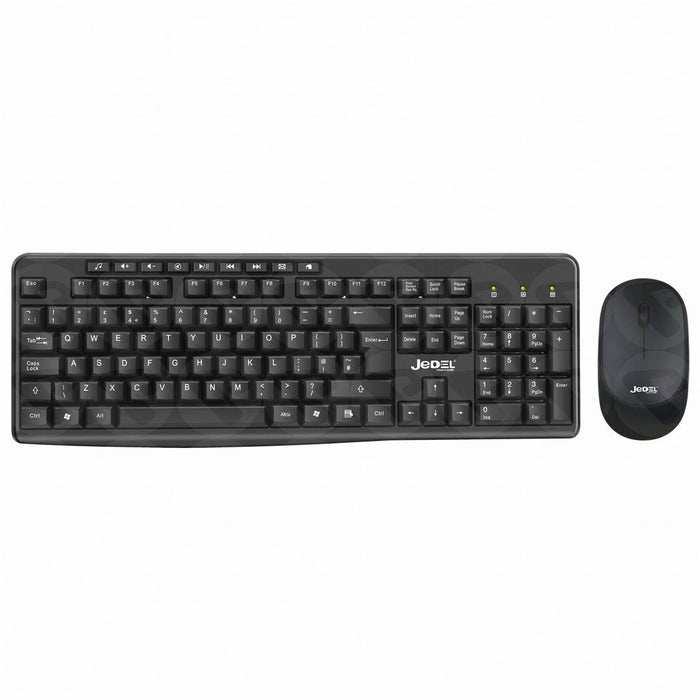 Jedel WS770 2.4GHz Wireless Office Keyboard and Mouse Set, Keyboard & Mouse Combo, Wireless Desktop Kit, Multimedia Keyboard 1600 DPI
