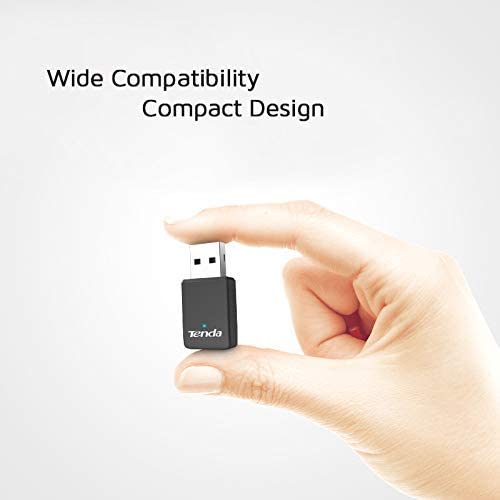 Tenda U9 AC650 Dual Band Wireless USB Adapter for PC, Desktop and Laptop, Mini Size, Plug & Play, Supports Windows XP/7/8/8.1/10