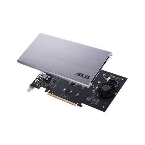 Asus Hyper M.2 x16 Gen 4 Card (PCIe 4.0/3.0), Supports four NVMe M.2 Devices & PCIe 4.0 NVMe RAID and Intel RAID-on-CPU, I/O Device