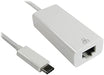 Type C to Ethernet Network Adapter, Female Ethernet RJ45, Male USB Type C, White