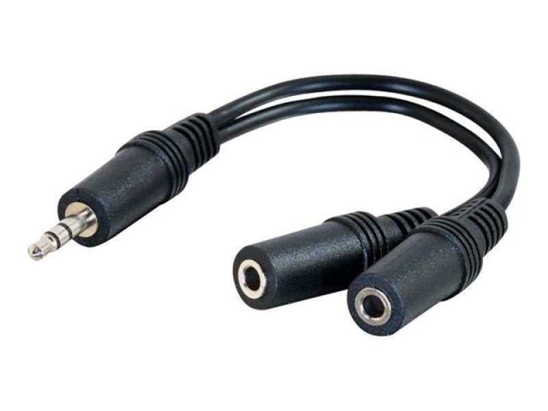 Value Series 3.5mm Stereo Plug To 3.5mm Stereo Jack X2 Y-Cable