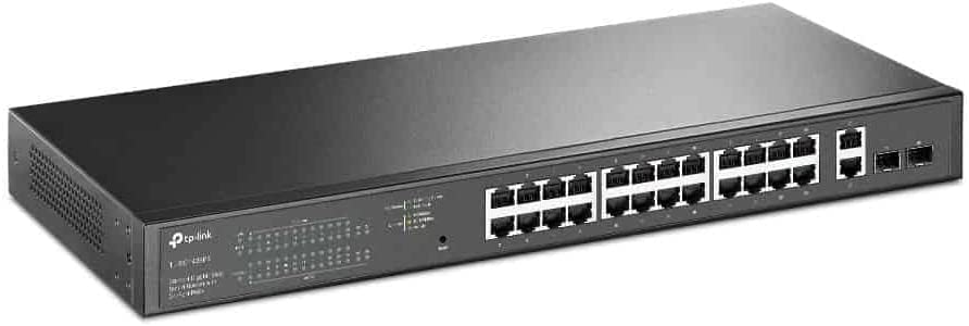 TP-LINK TL-SG1428PE 28-Port Gigabit PoE+ Easy Smart Switch, 24-Port PoE+, 2 SFP Ports, Rackmountable