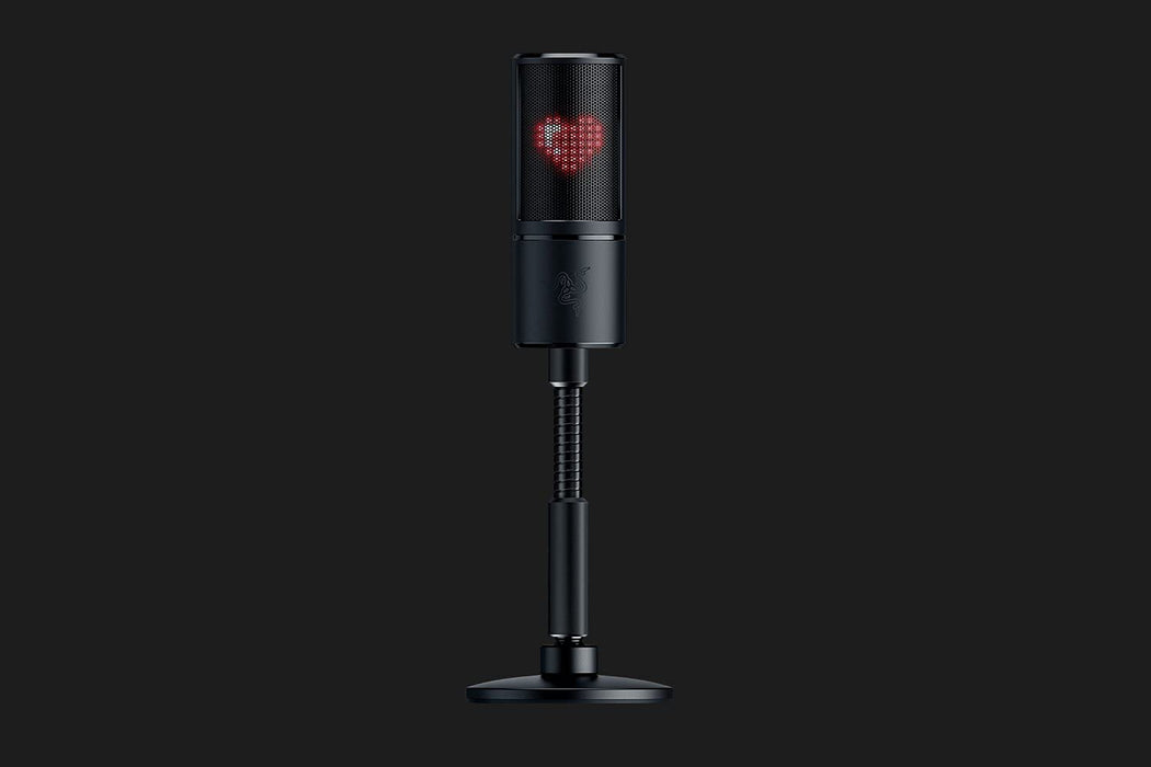 Razer Seiren Emote - USB Condenser Microphone for Streaming with Emoticon Display, 8-Bit LED Display, Stream-Reactive
