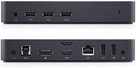 Dell D3100 Docking Station 3,0 Ultra HD Triple Video, 452-BBOT (Ultra HD Triple Video), Black