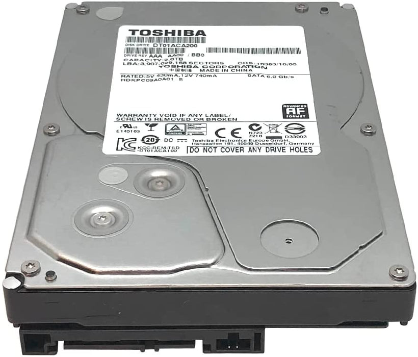 Toshiba DT01ACA200 2TB SATA 6Gb/s 7200rpm 3.5 Inch Internal Hard Drive HDKPC09A0A01