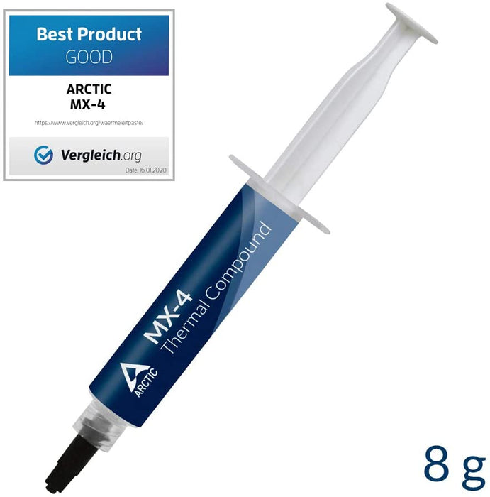 Arctic MX-4 Thermal Compound, 8g Syringe, 8.5W/mK, Thermal Paste for all processors (CPU, GPU-PC, XBOX, PS4), Safe Application