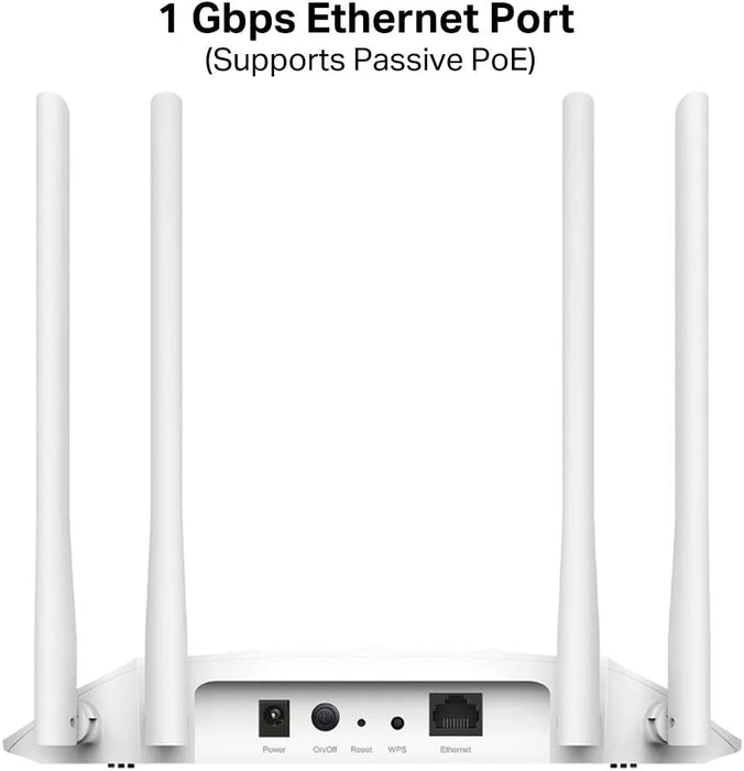 TP-LINK (TL-WA1201) AC1200 (867+300) Dual Band Wireless Access Point, MU-MIMO, Multi-mode - Range Extender, Multi-SSID, Client