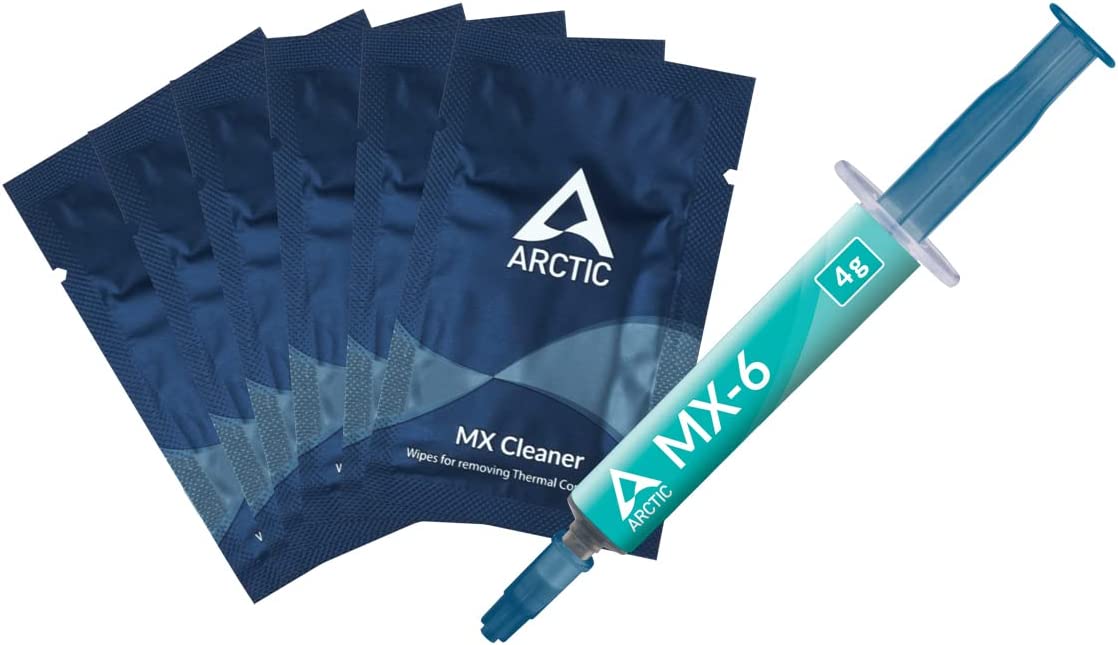 Arctic MX-6 Thermal Paste 4g Syringe & 6x MX Cleaner Wipes for CPUs, Consoles, Graphics Cards