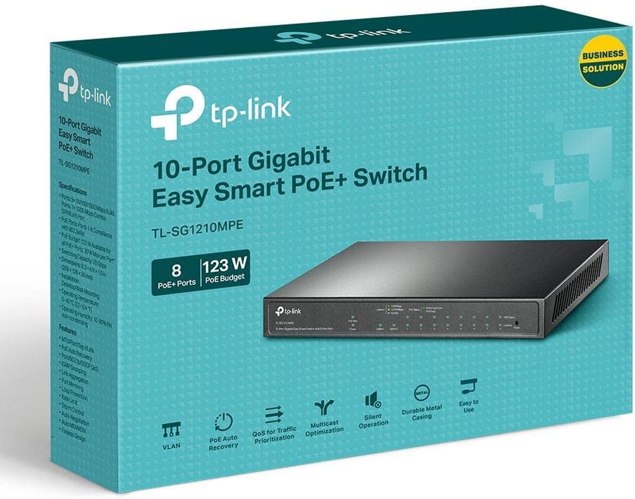 10 Port Gigabit Easy Smart PoE+ Switch, TP Link