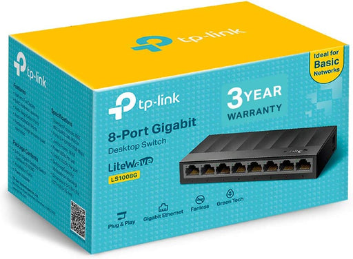 8 Port Gigabit Ethernet Switch LS1008G LiteWave Desktop Switch TP-Link