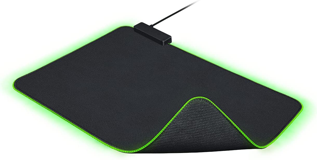 Razer Goliathus Chroma M, Soft Gaming Mouse Mat with RGB Lighting, Cable Holder, Fabric Surface, Non-Slip, Quilted Edge, Optimized for all Mice, Black