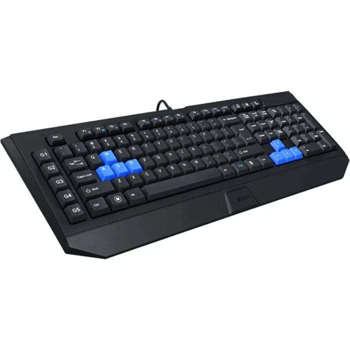 Rosewill RK-8300 Wired Gaming Keyboard with Anti-Ghosting, 5 Profiles Setting and Adjustable Key Speed, Black