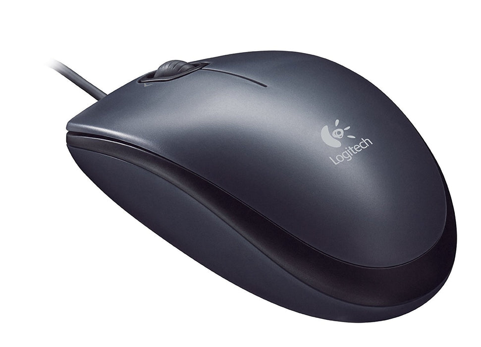 Logitech M90 Mouse USB Optical Wired Mouse, 1000 DPI, 3 Buttons, Black