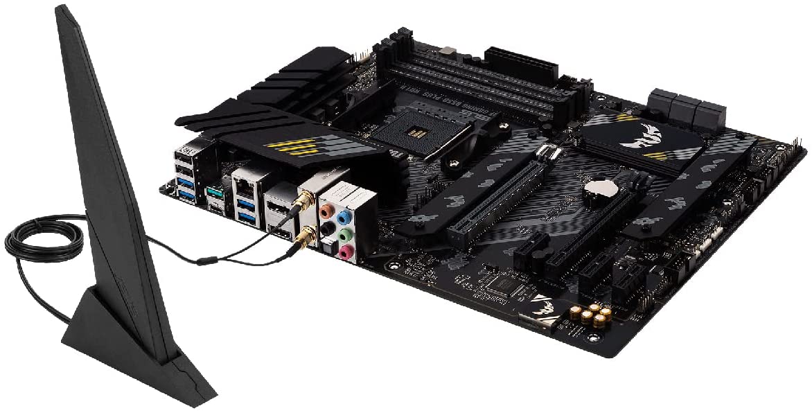 Asus Tuf Gaming B550-Plus WiFi II Motherboard, AMD B550, AM4, ATX, 4 DDR4, HDMI, DP, AX Wi-Fi, 2.5GB LAN, RGB Lighting, M.2