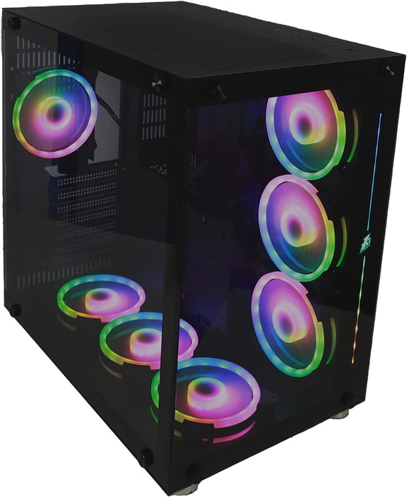 1st Player Steam Punk SP8 Mid Tower Gaming PC Case, ATX PC Case, Black USB 3.0