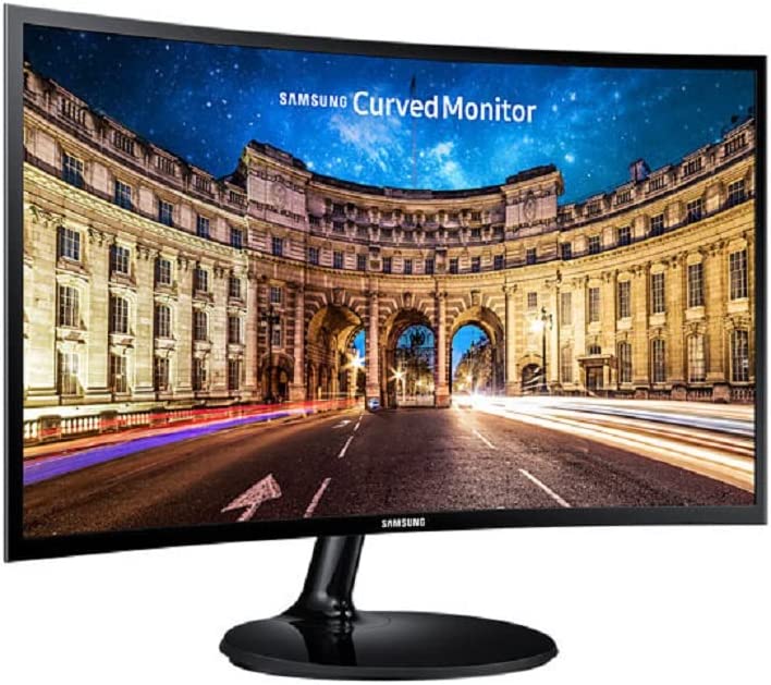 Samsung 24" Curved Gaming Monitor, LED Full HD 1920 x 1080 (1080p), HDMI, VGA, D-SUB, Headphone, LC24F390FHRXEN, Black