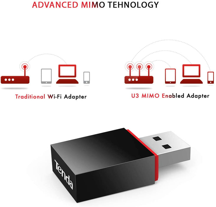 TENDA Mini Wireless N adapter 300 Mbps U3 Wireless USB Network Interface Card