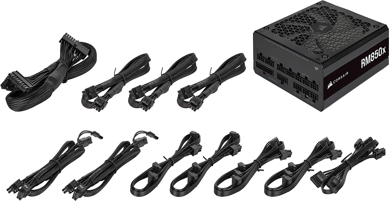 Corsair RM850X V2 PSU 850W Enthusiast RMx Series, Magnetic Levitation Fan, Fully Modular Power Supply, 80+ Gold