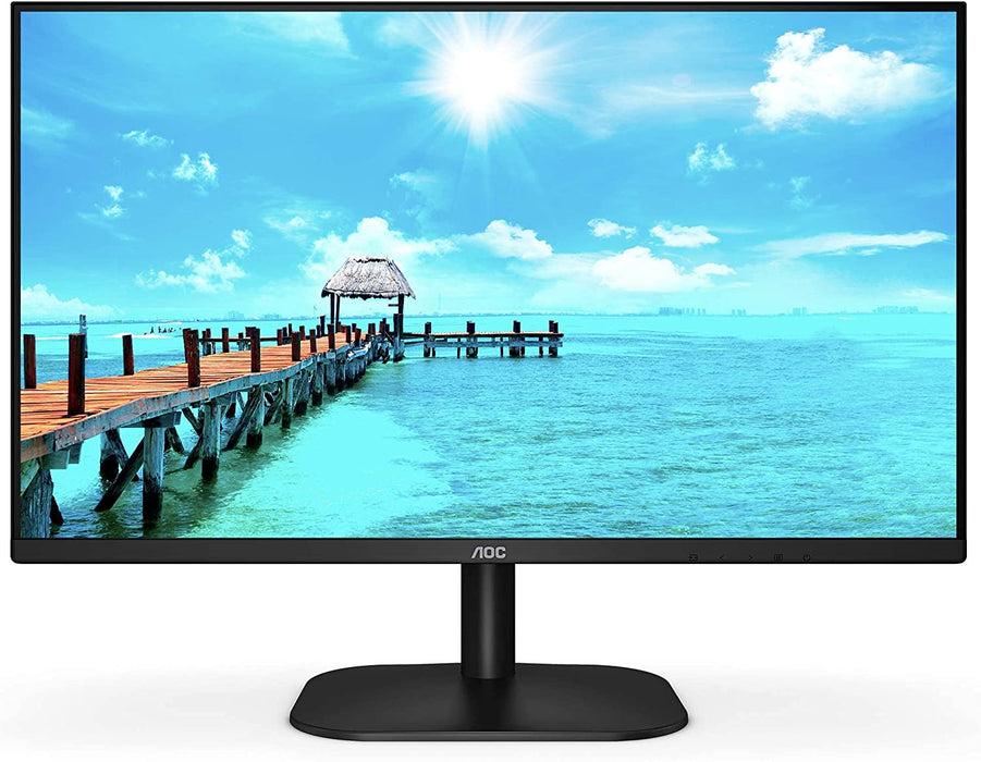 AOC 27B2AM - 27 inch FHD Widescreen Monitor, 75Hz, 4ms, VA Frameless Design, LowBlue Mode, Flicker free, 1920 x 1080 @ 75Hz, HDMI 1.4 x 1, VGA