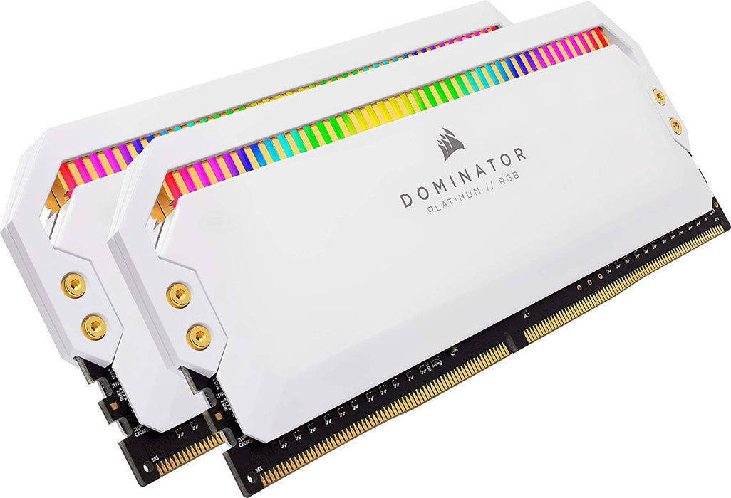 Corsair Dominator Platinum RGB 16GB (2x8GB) DDR4 3200MHz C16, RGB LED Desktop Memory (High Performance and Response Times) - White
