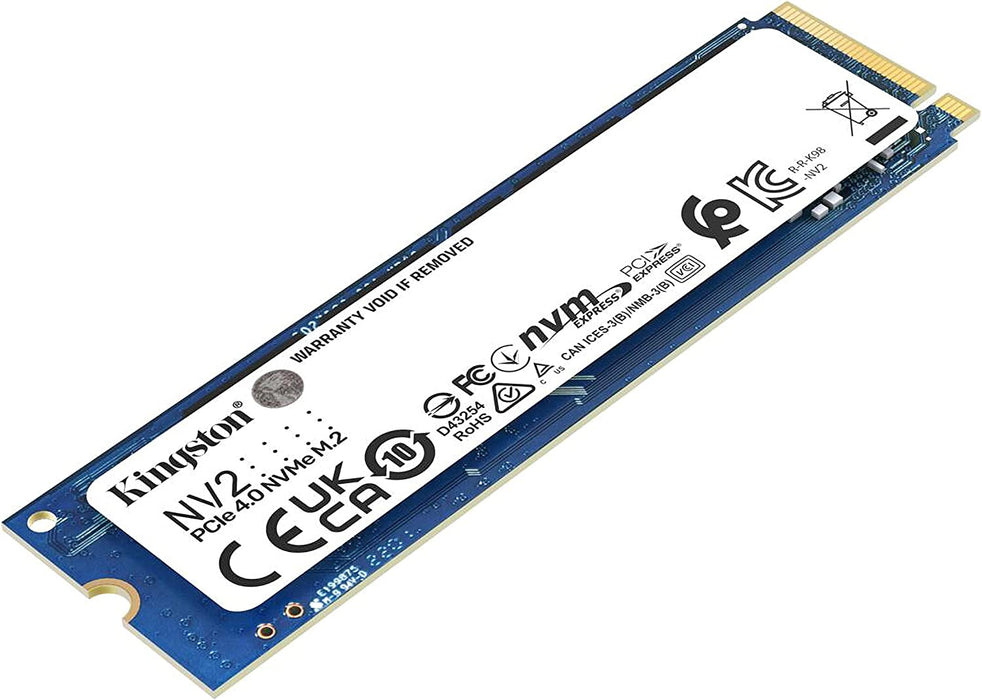 Kingston 500GB NV2 M.2 NVMe SSD, M.2 2280, PCIe4, R/W 3500/2100 MB/s, SNV2S/500G, Solid State Drive