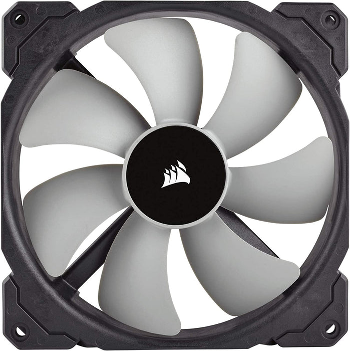 Corsair H115i PRO RGB water cooling, two ML140 fans, advanced software control of RGB lighting and fan speed, zero RPM fan mode, Black