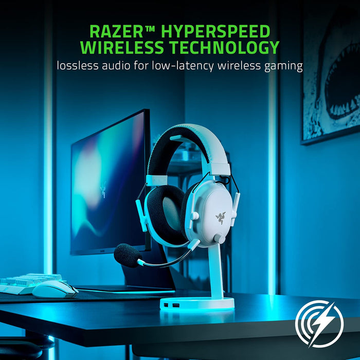 Razer BlackShark V2 Pro - Wireless Premium Esports Gaming Headset (Wireless Headphones with 50mm Drivers) White