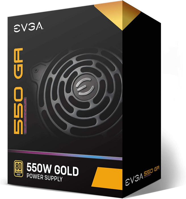 Evga Supernova 550 Ga 550W PSU, 80 Plus Gold, Fully Modular, Eco Mode, Power Supply