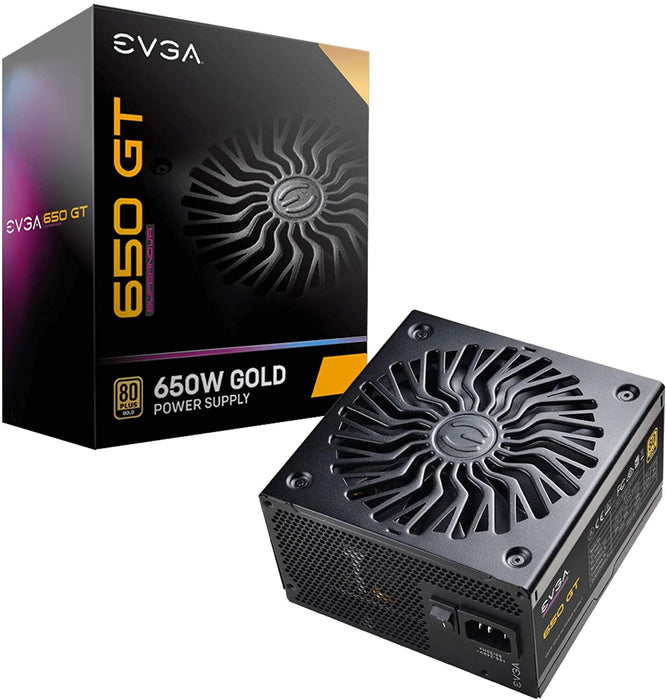 Evga 650 GT Supernova 650W PSU, 80 Plus Gold, Fully Modular, Auto Eco Mode With Fdb Fan, Includes Power on Self Tester, Compact 150Mm Size, Power Supply