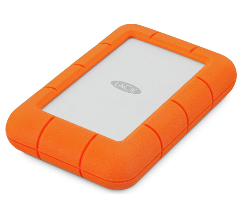 LaCie Rugged Mini 1 TB External HDD - USB 3.0 and USB-C 5,400 Rpm, Portable External Hard Drive