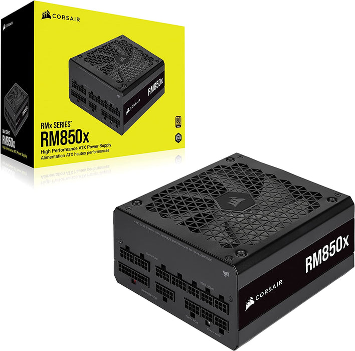 Corsair RM850X V2 PSU 850W Enthusiast RMx Series, Magnetic Levitation Fan, Fully Modular Power Supply, 80+ Gold