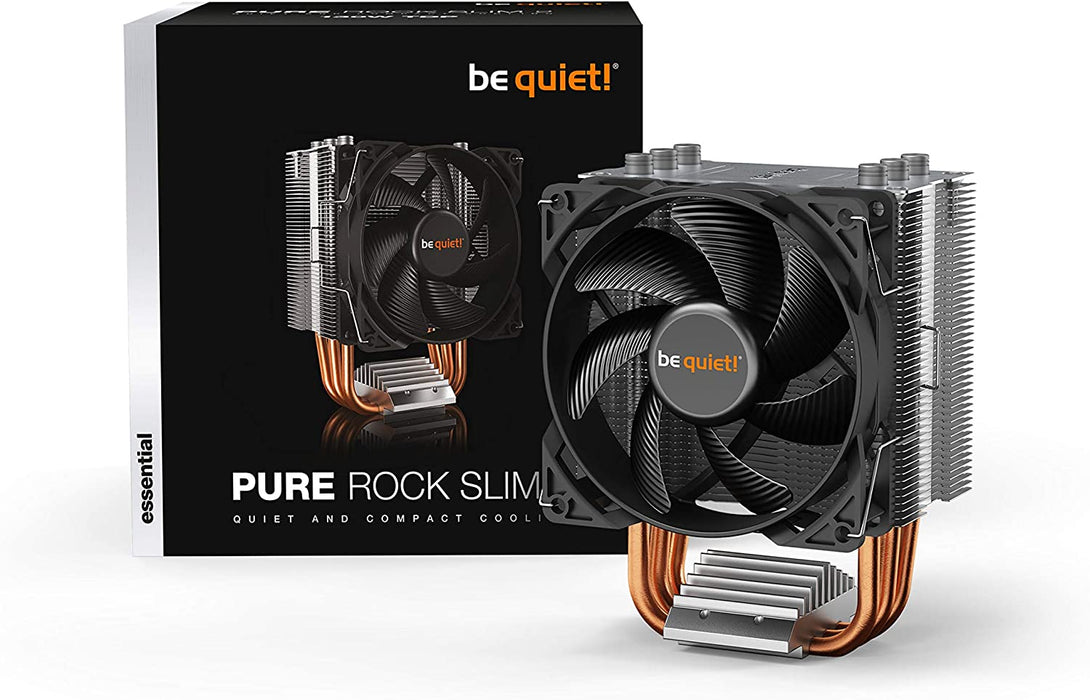 Be Quiet! BK030 Pure Rock Slim 2 Heatsink & Fan Air Cooler, Intel & AMD Sockets, 9.2cm PWM Fan, 130W TDP, CPU Cooler