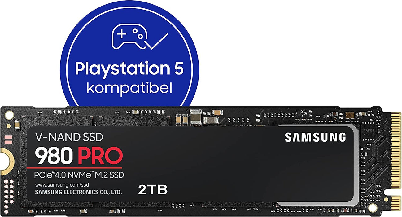Samsung 980 PRO 2TB M.2 SSD PCIe 4.0, NVMe M.2 Solid State Drive for Desktop, Laptop, Gaming Console, PS5
