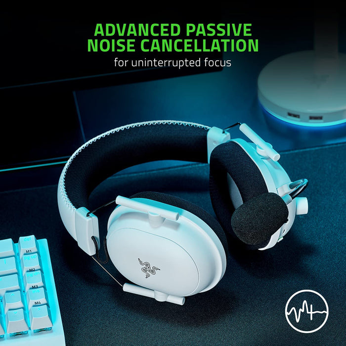 Razer BlackShark V2 Pro - Wireless Premium Esports Gaming Headset (Wireless Headphones with 50mm Drivers) White