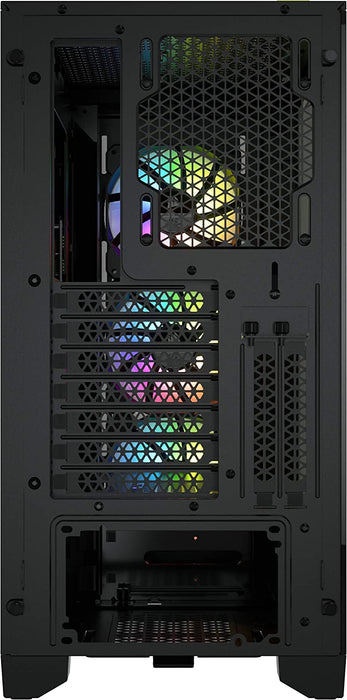 Corsair iCUE 4000X RGB Gaming PC Case w/ Tempered Glass Window, E-ATX, 3 x AirGuide RGB Fans, Lighting Node CORE included, USB-C