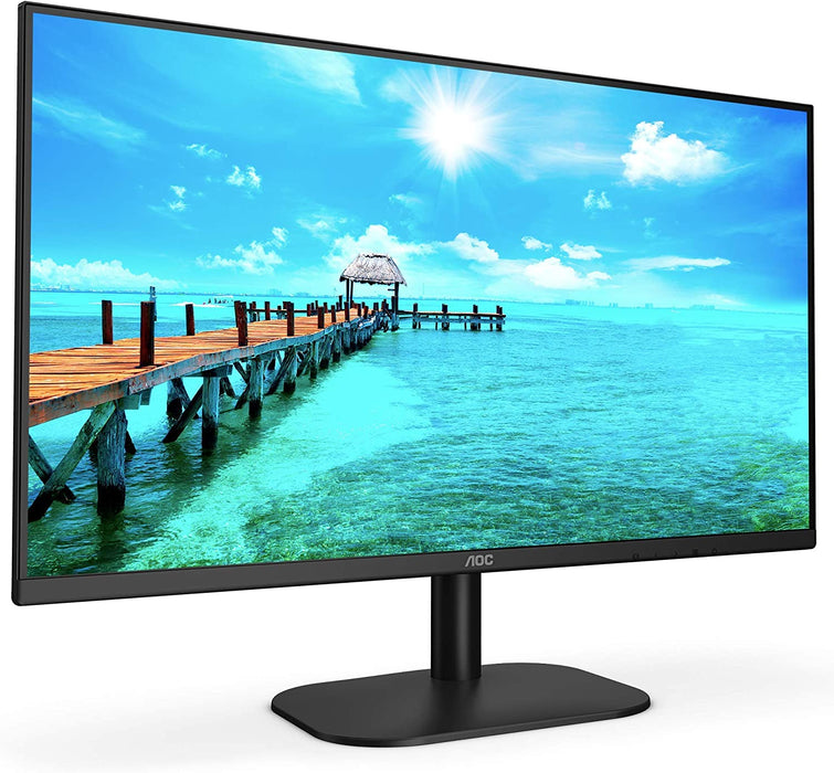 AOC 27B2AM - 27 inch FHD Widescreen Monitor, 75Hz, 4ms, VA Frameless Design, LowBlue Mode, Flicker free, 1920 x 1080 @ 75Hz, HDMI 1.4 x 1, VGA