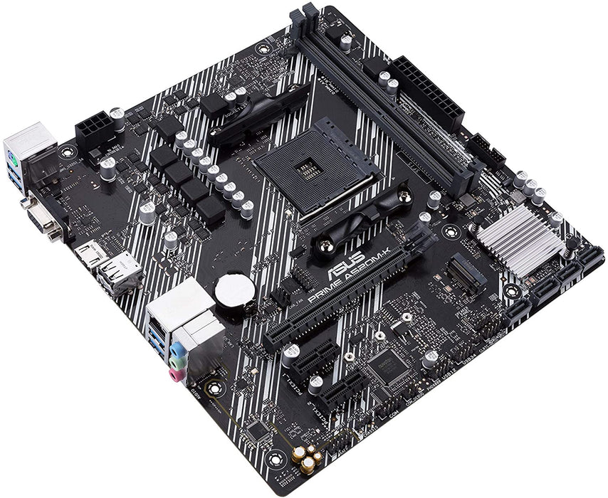 Asus Prime A520M-K AMD A520 Motherboard, Ryzen AM4, Micro ATX, M.2, DDR4, VGA, HDMI