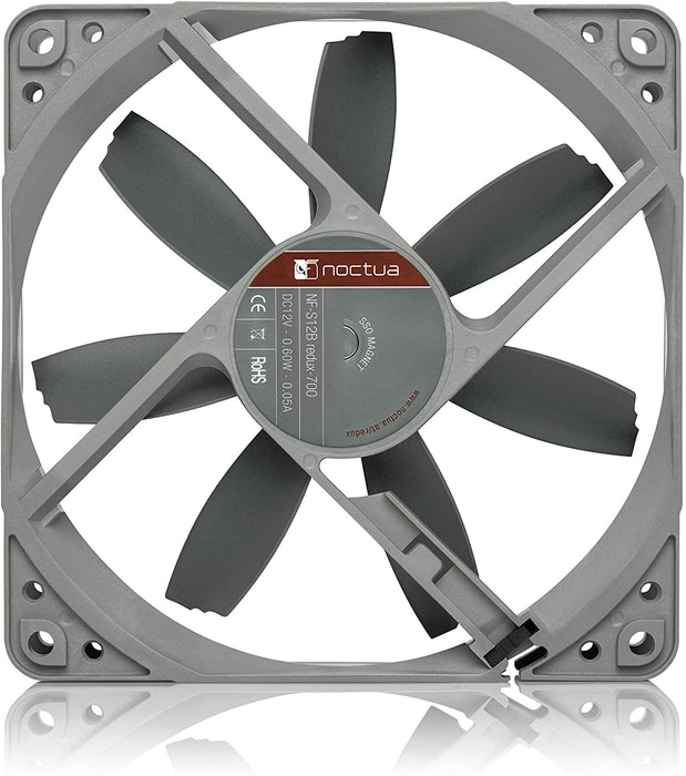 Noctua NF-S12B redux-700, Ultra Quiet Silent Fan, 3-Pin, 700 RPM (120mm, Grey)