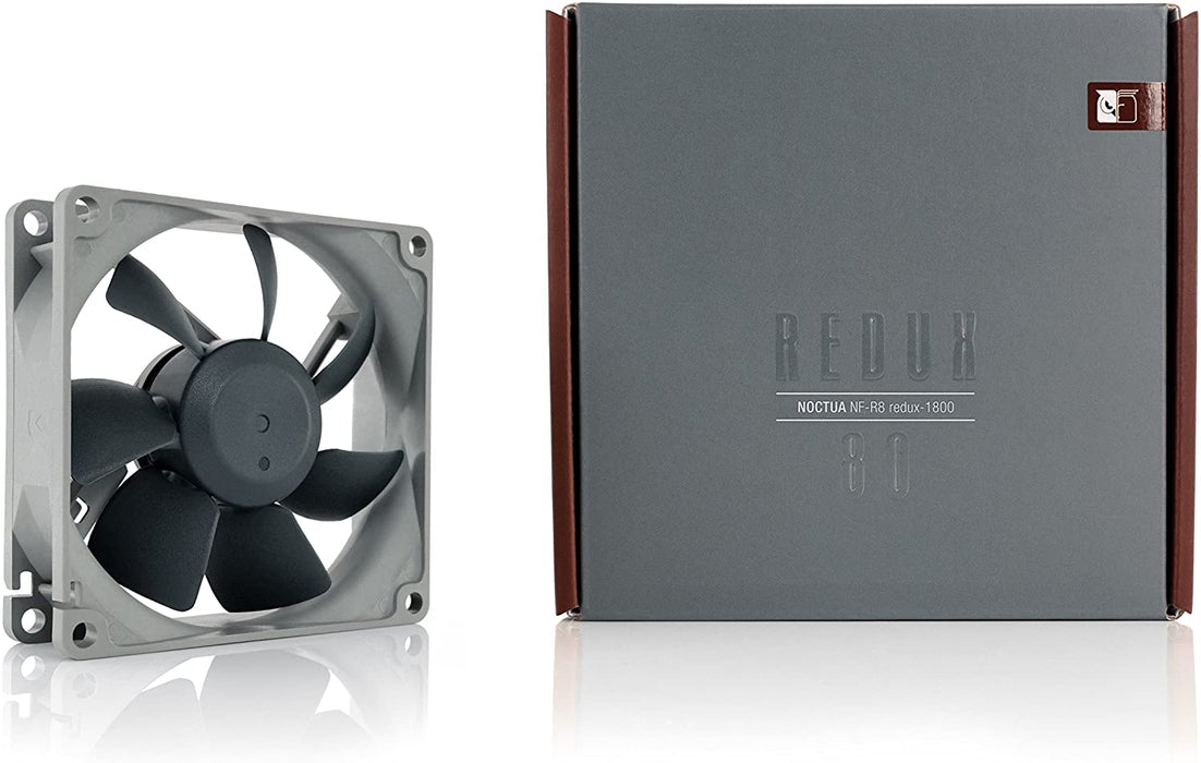 Noctua NF-R8 Cooling Fan redux-1800, High Performance, 3-Pin, 1800 RPM (80mm, Grey)