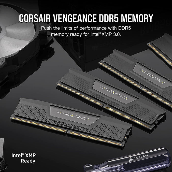 Corsair Vengeance 64GB Memory Kit (2 x 32GB) Desktop RAM, DDR5, 5200MHz (PC5-41600), CL40, 1.25V, XMP 3.0, PMIC, DIMM Memory