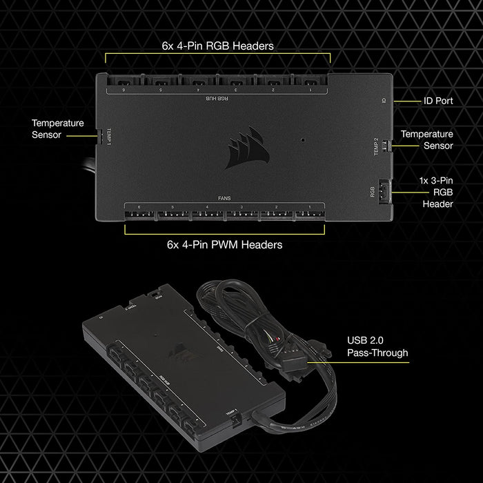 CORSAIR iCUE Commander PRO Smart RGB Lighting and Fan Speed